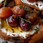 Bruschetta with ricotta, roasted grapes, and Meli acacia honey - Meli